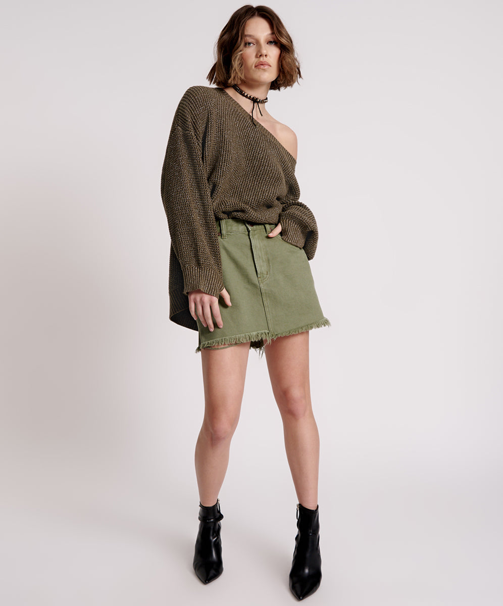 Khaki denim skirt australia hotsell