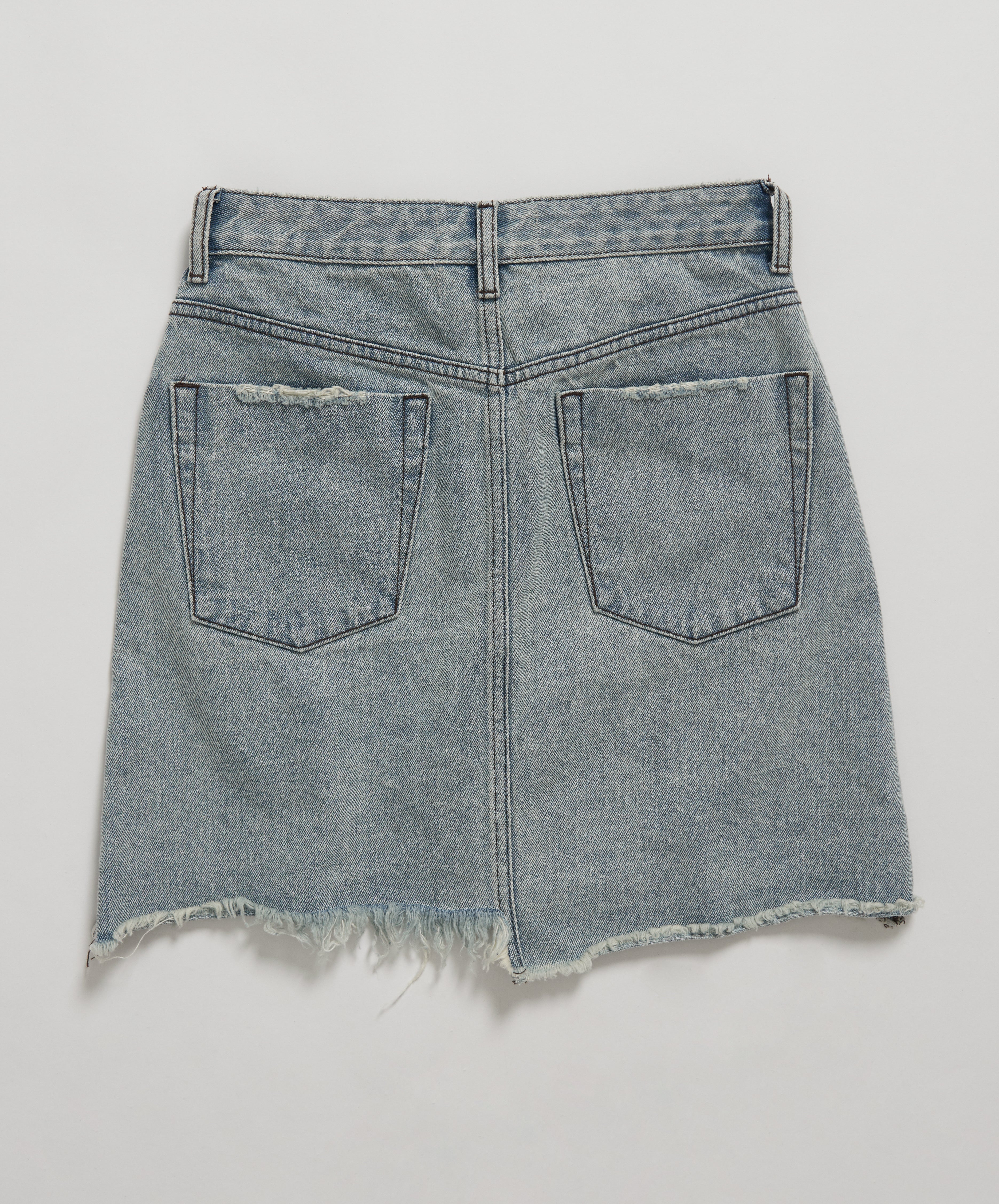 Fazio Button Side Denim Maxi Skirt – Beginning Boutique US