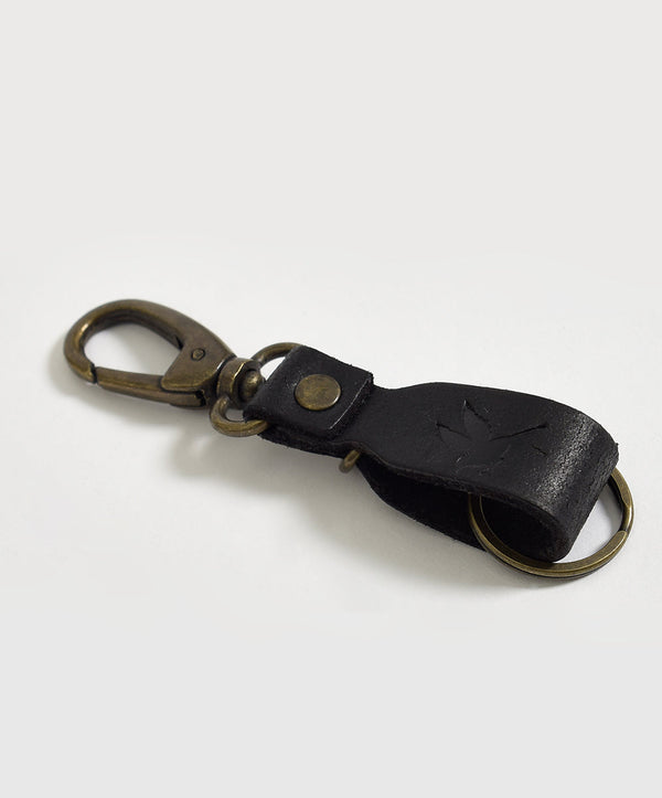 One Teaspoon Leather Keyring - Worn Black