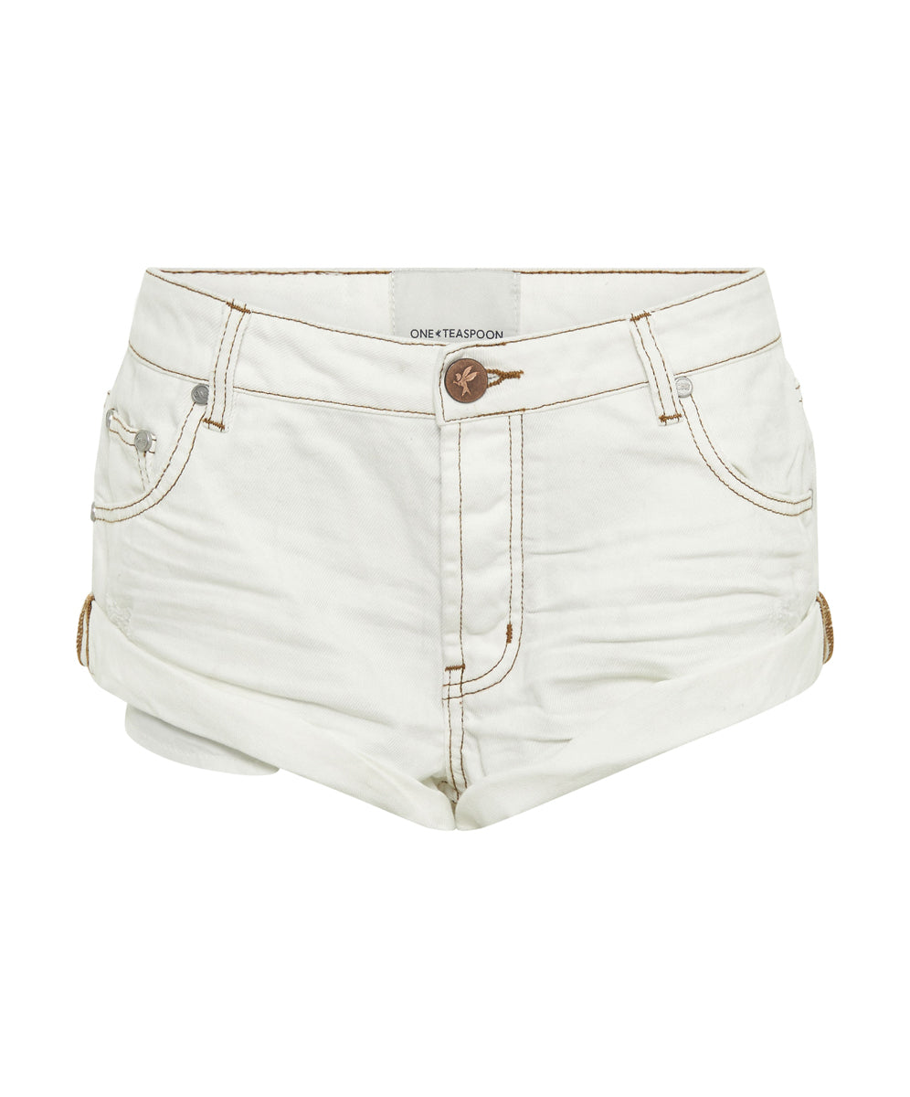 Bandits Low Waist Denim Shorts White Beauty One Teaspoon