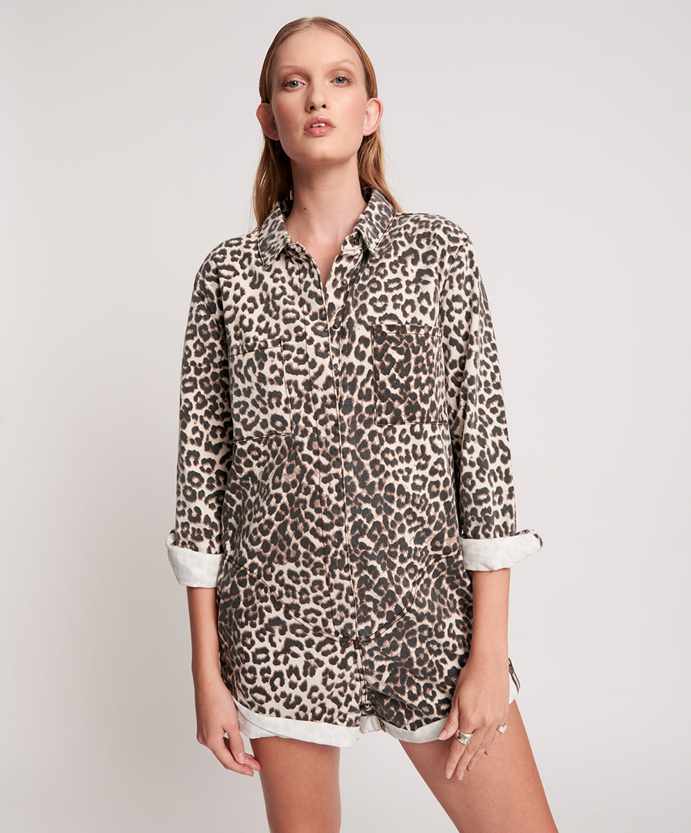 One teaspoon leopard jumpsuit online