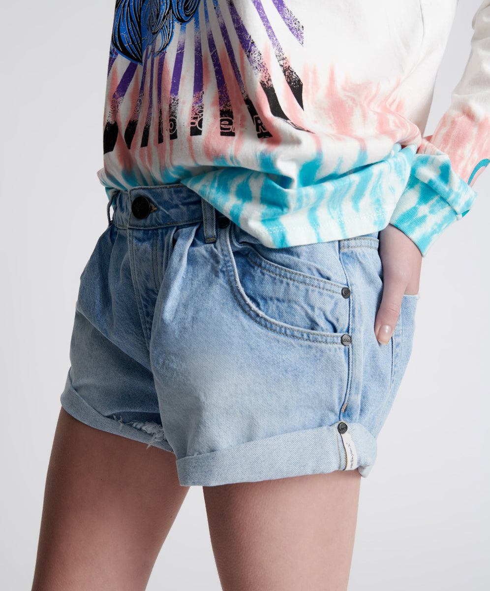 BEST BLUE SMITHS TAILORED LOW WAIST DENIM SHORT