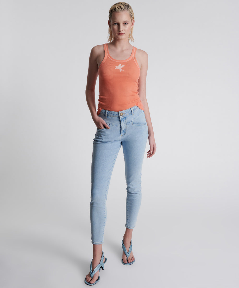 BEST BLUE PREACHERS HIGH WAIST SKINNY JEANS