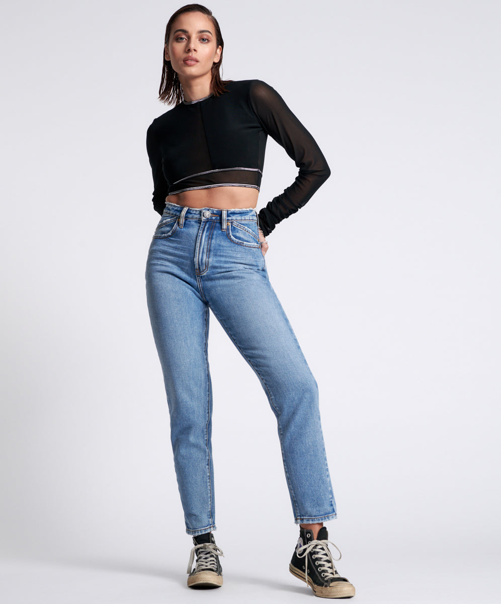 Blue riot high online waisted jogger mom jeans