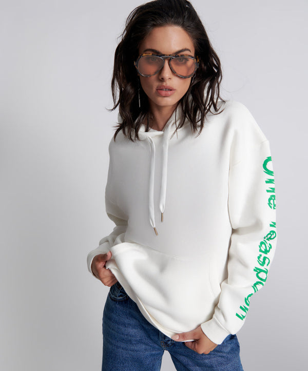 Get Physical Oversized Sweater Hoody - White