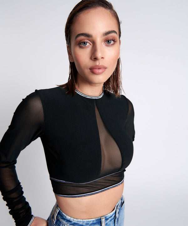 Dominator Mesh Longsleeve Top - Black