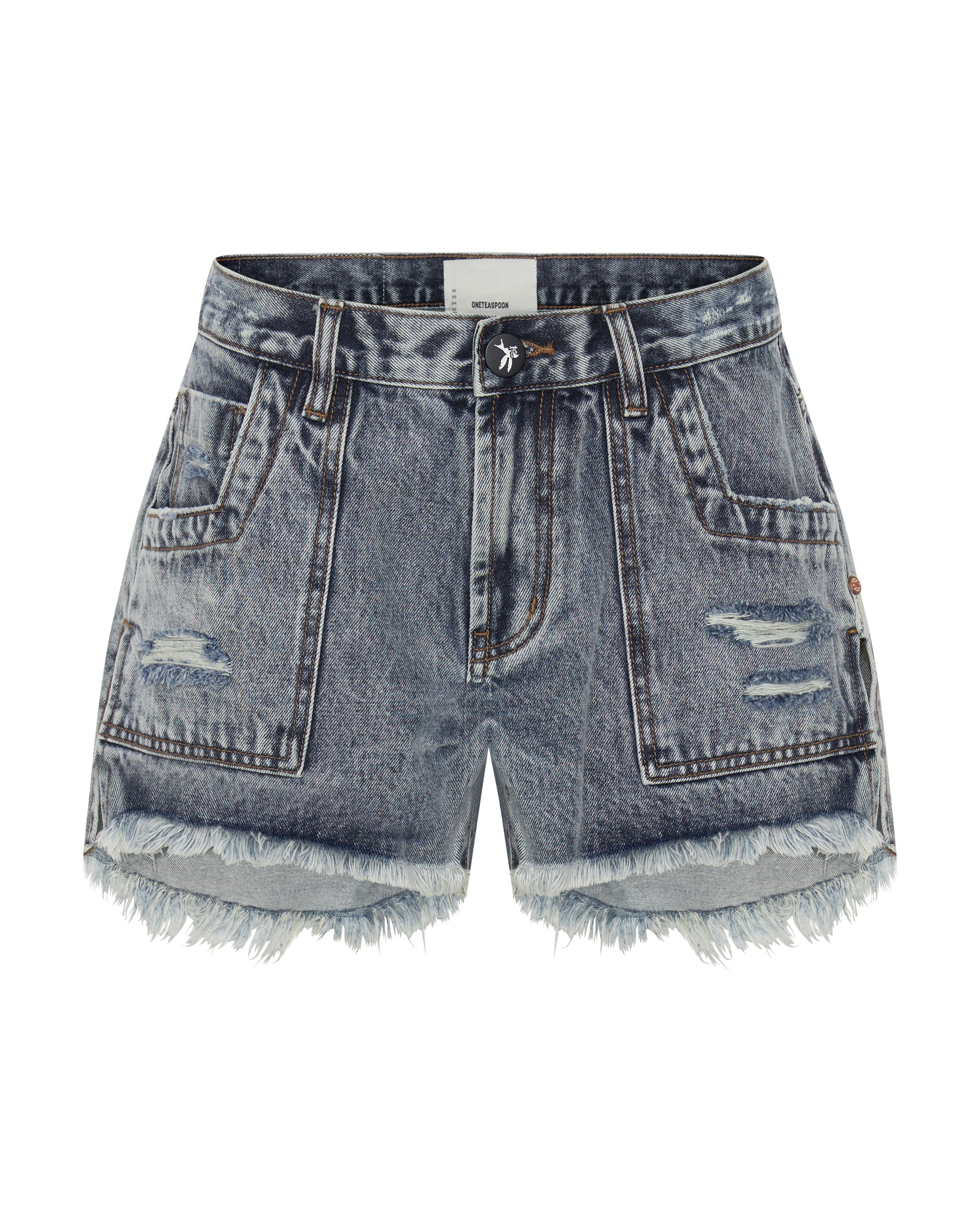 Blue Blossom Marlon Low Waist Boyfriend Short One Teaspoon