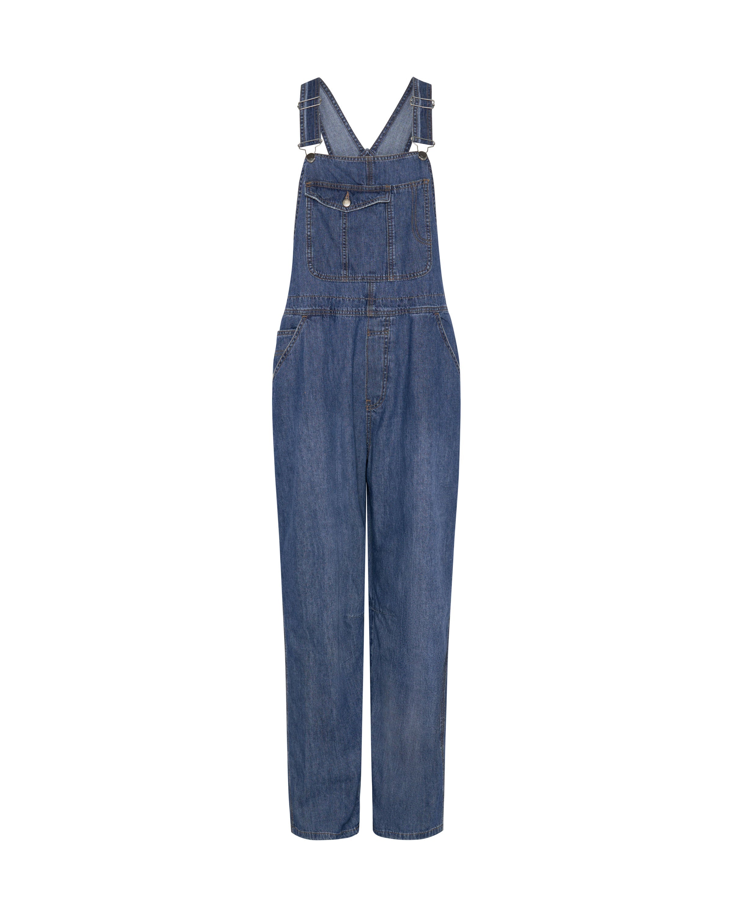 Blue Night Stanton St Oversized Overalls | One Teaspoon