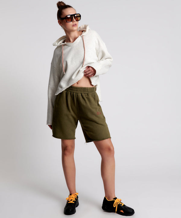 O.T.S. High Waist Kick Shorts - Khaki