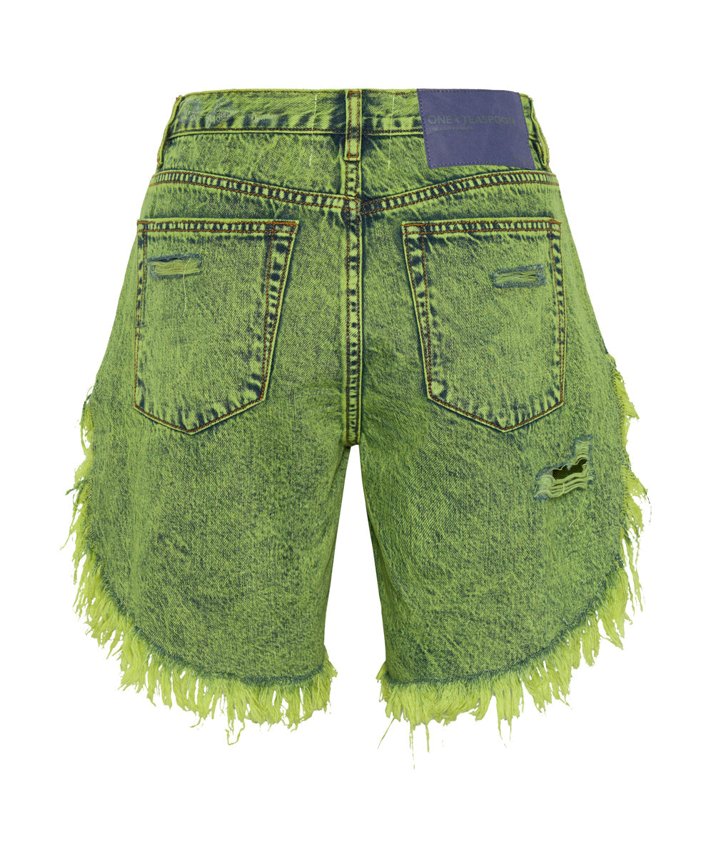 Lime green hot sale jean shorts