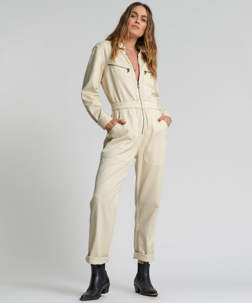 Buttercream Olivia Aviator Jumpsuit | One Teaspoon