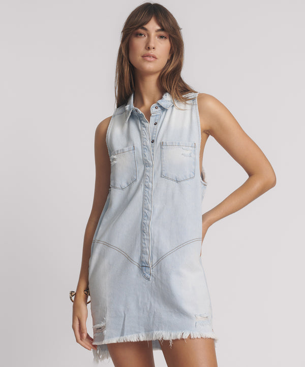 Braxton Mini Denim Dress - Casanova