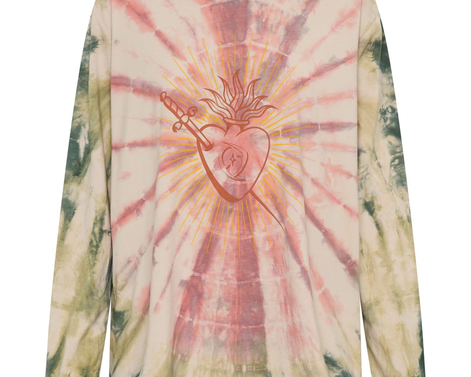 Heart O Steel Tie Dye Longsleeve Tee - Multi