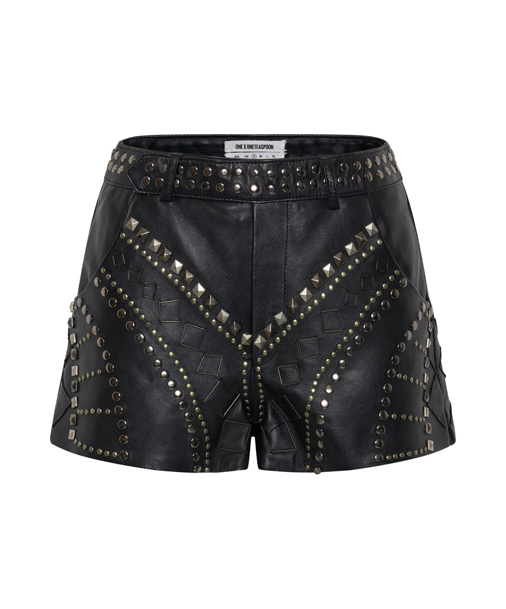 One teaspoon leather shorts online