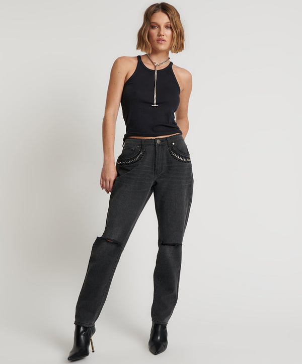 1982S High Waist Balloon Denim Jeans - Storm Grey