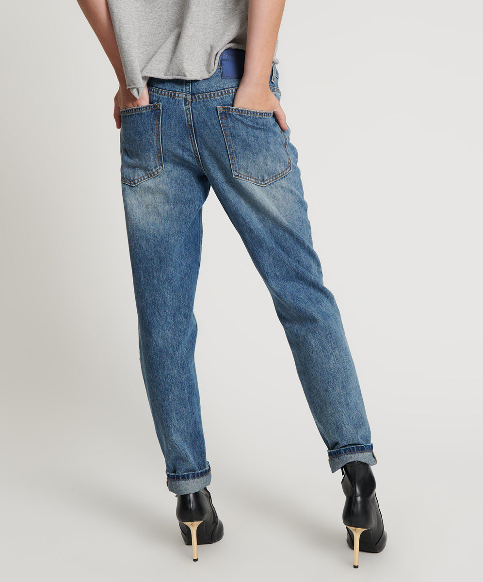 Blue Love Stixx Low Waist Slim Straight Leg Jean | One Teaspoon