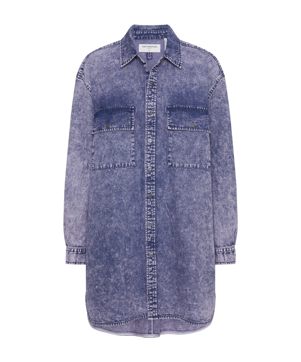 H&m denim hot sale shirt dress