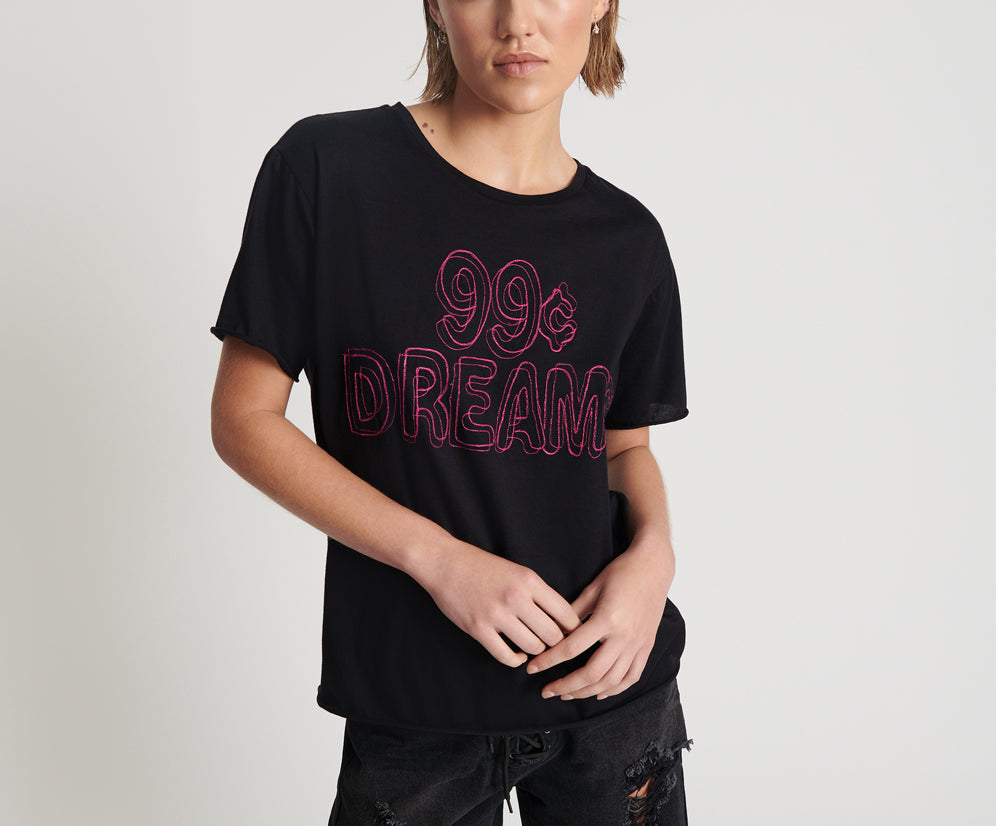 99 CENT DREAMS ORGANIC EMBROIDERED TEE