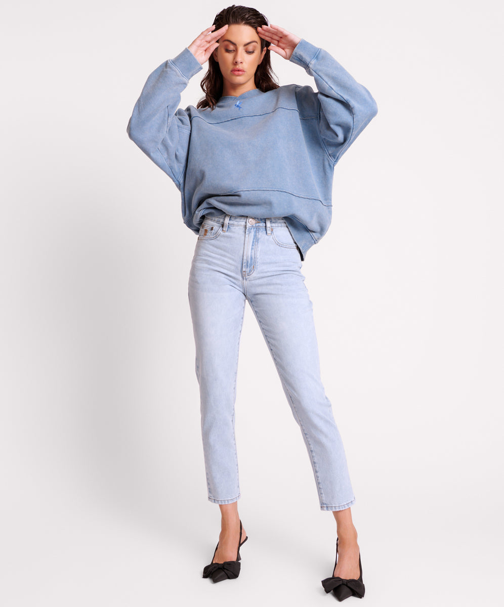 Blue Latte Legends High Waist Mom Jean | One Teaspoon