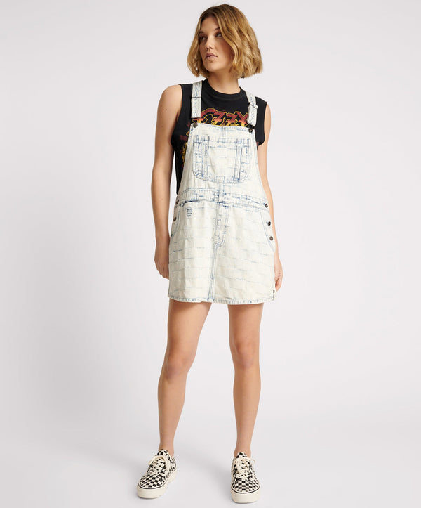 Stanton St Denim Mini Pini Dress - White Check