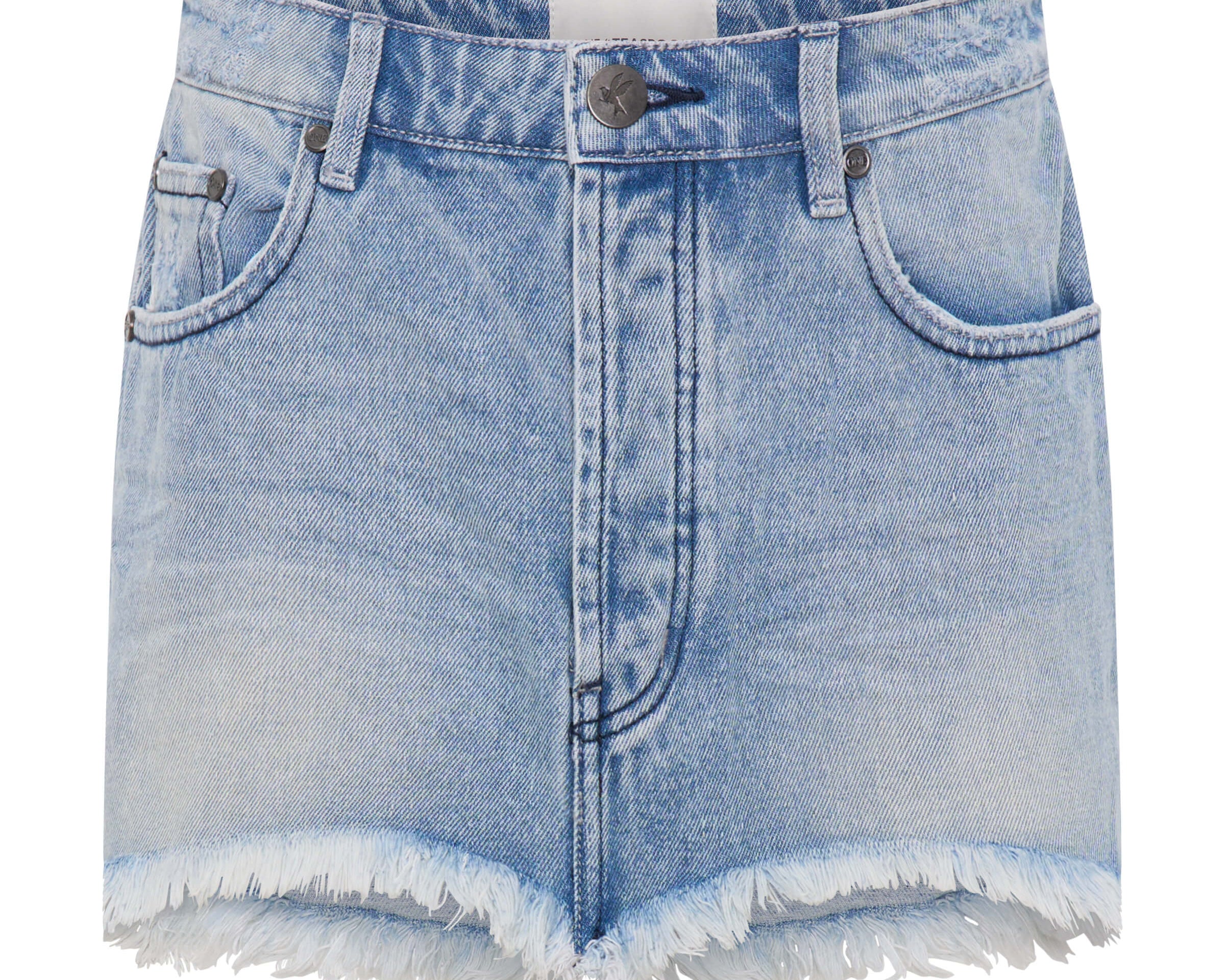 Junkyard Low Waist Denim Mini Skirt - Salty Dog Blue