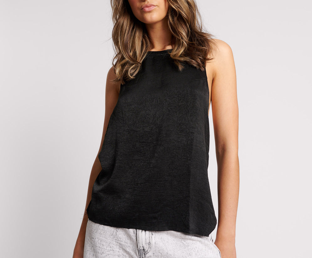 Roxie Embellished Backless Top - Black