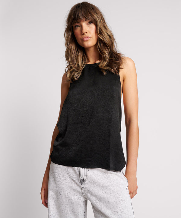 Roxie Embellished Backless Top - Black