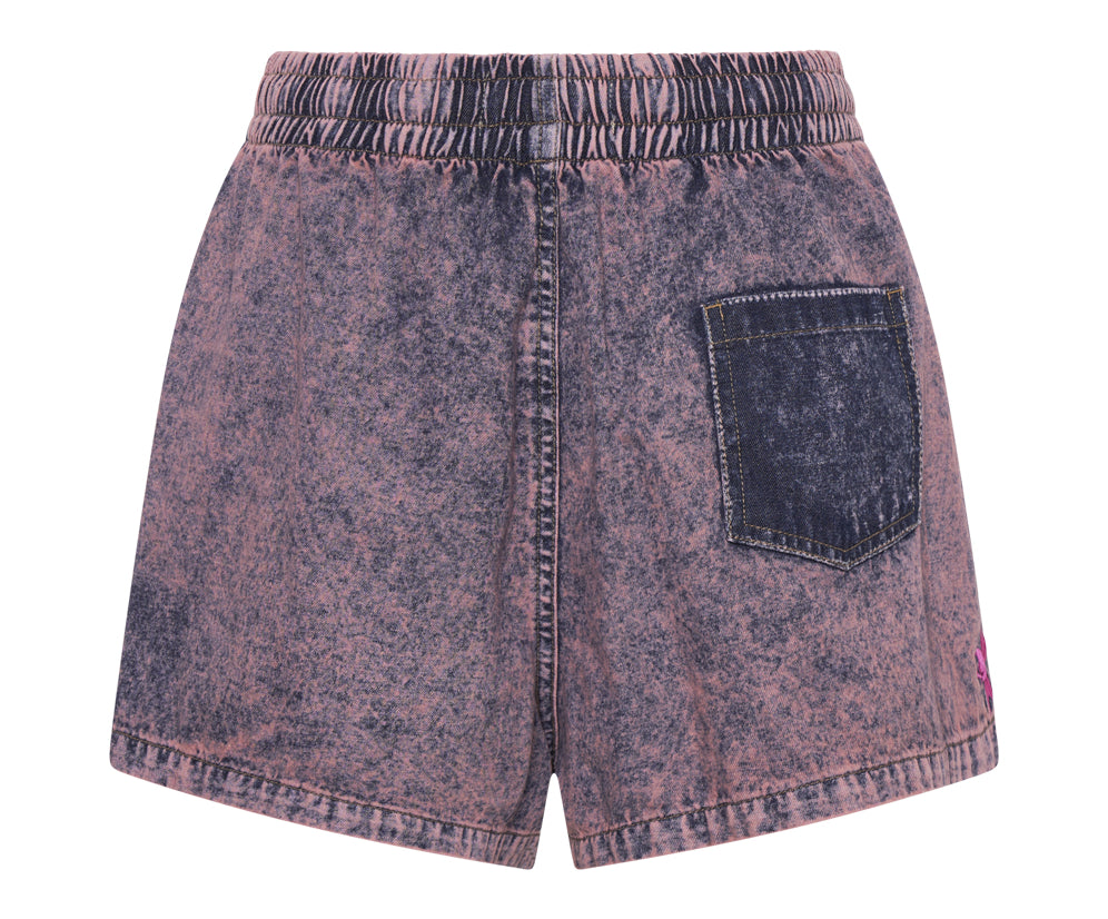 Boxer Low Waist Denim Shorts - Pink Acid