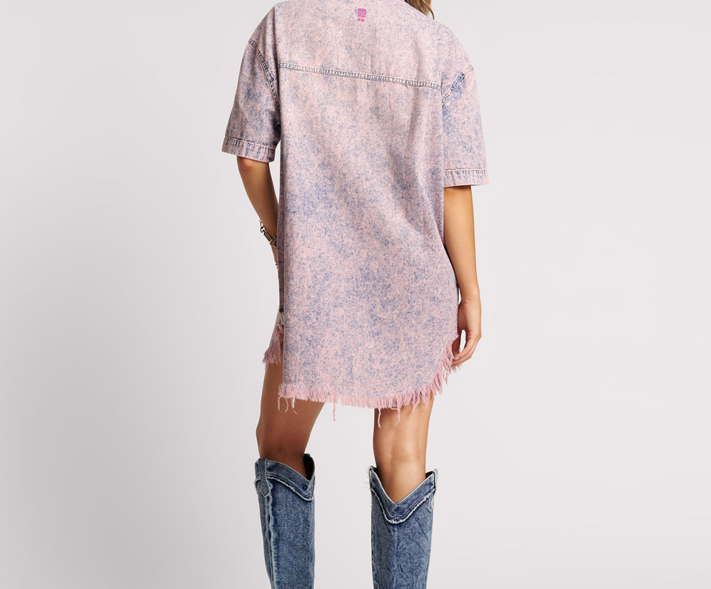 CANDY ACID PARIS DENIM SHIRT DRESS