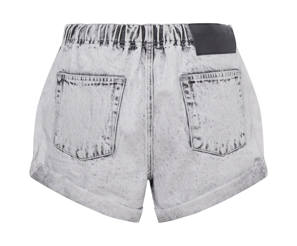 BIANCO SHABBY BANDITS DRAWCORD DENIM SHORTS