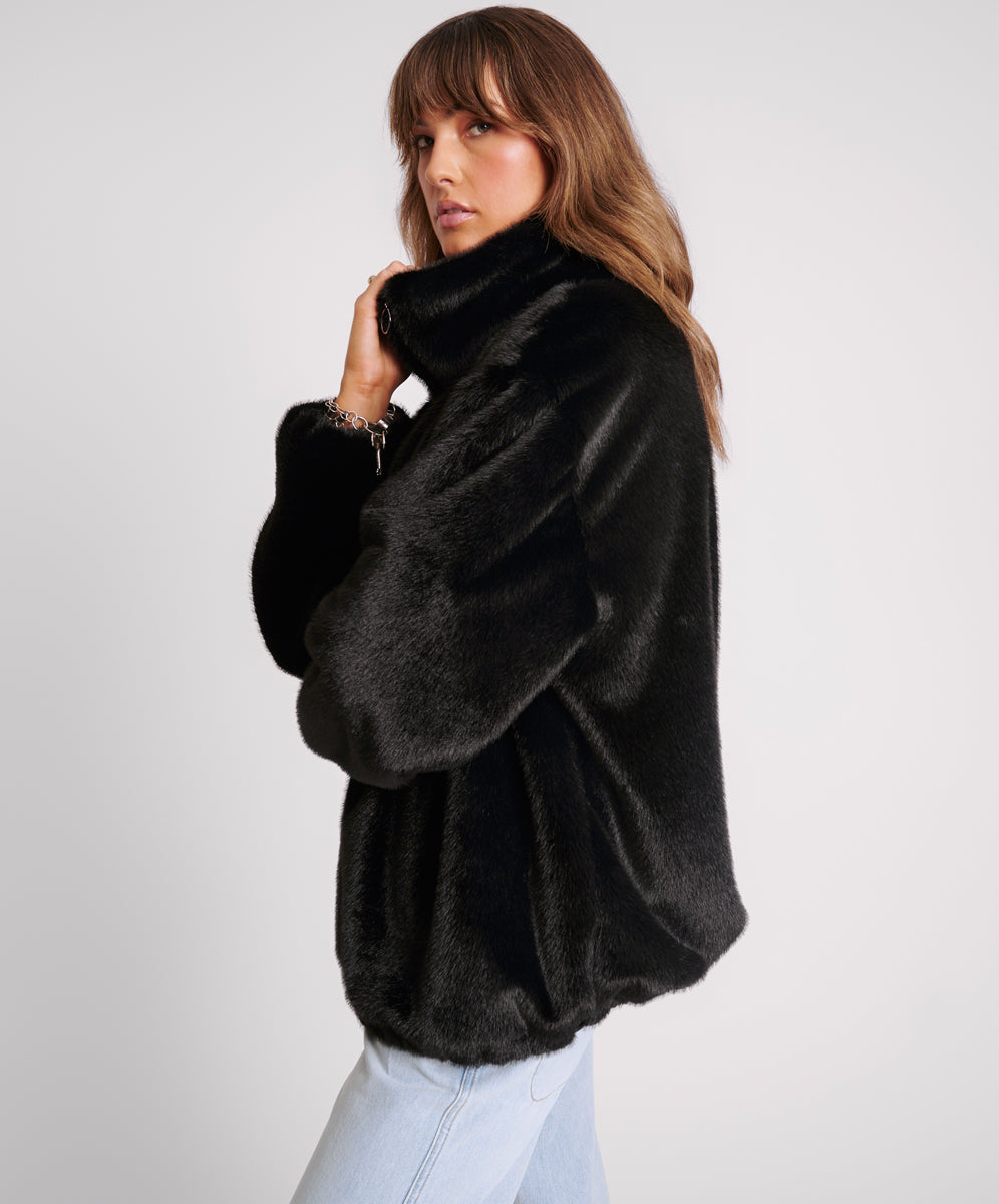 Pullover fuzzy jacket best sale