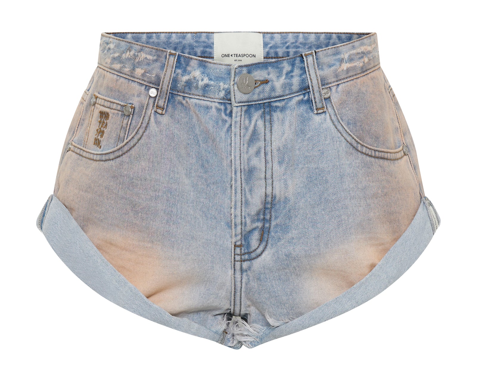 Bandits Low Waist Denim Shorts - Palm Springs Blue