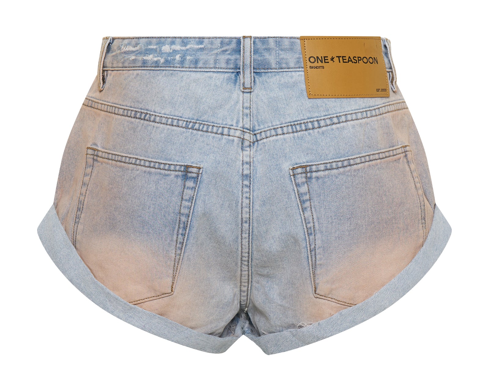 Bandits Low Waist Denim Shorts - Palm Springs Blue