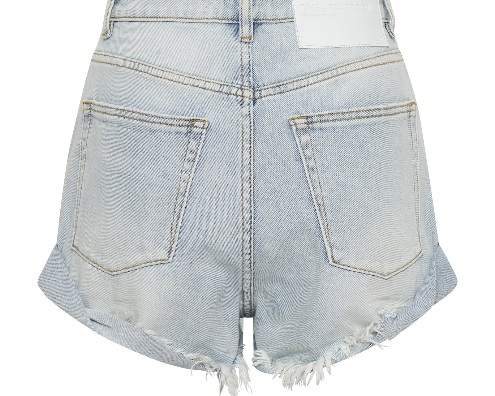 Bandits High Waist Studded Denim Shorts - Hustler Blue