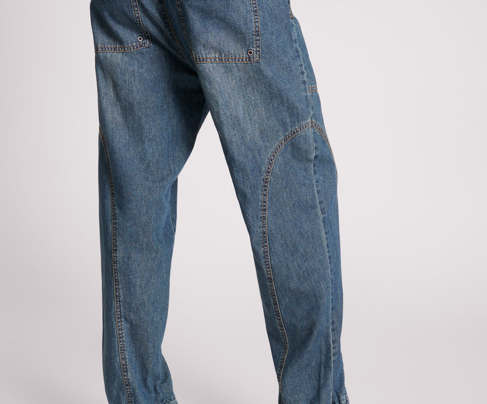 Denim Flight Pants - Used Blue