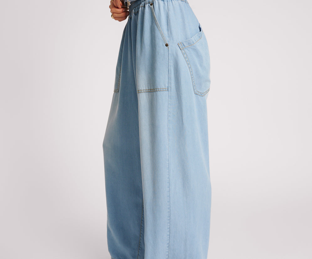 Tencel Parachute Pants - Soft Blue