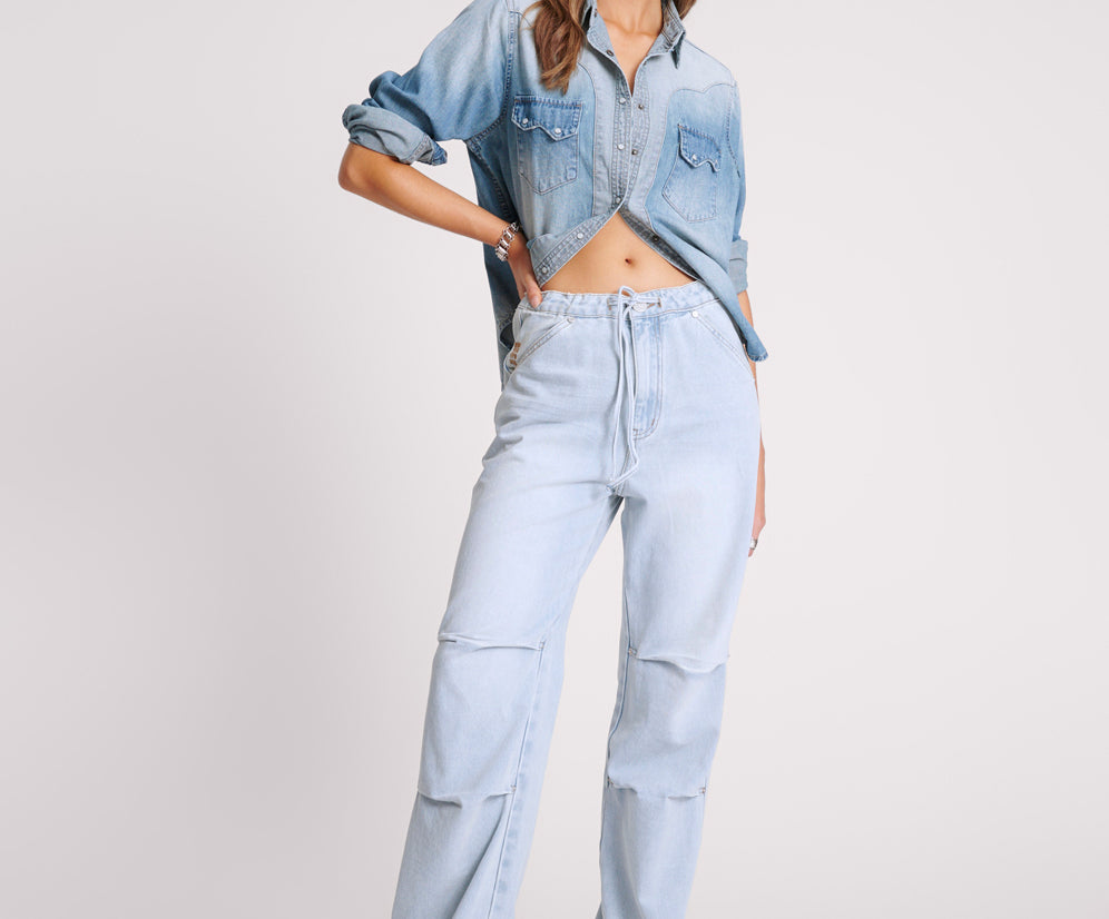 Marley Relaxed Denim Jeans - Blue Latte