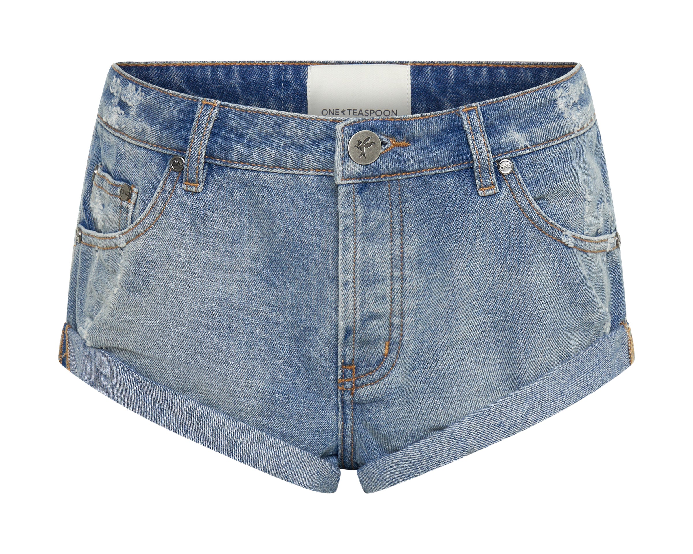 Bandits Low Waist Denim Shorts - Blue Malt