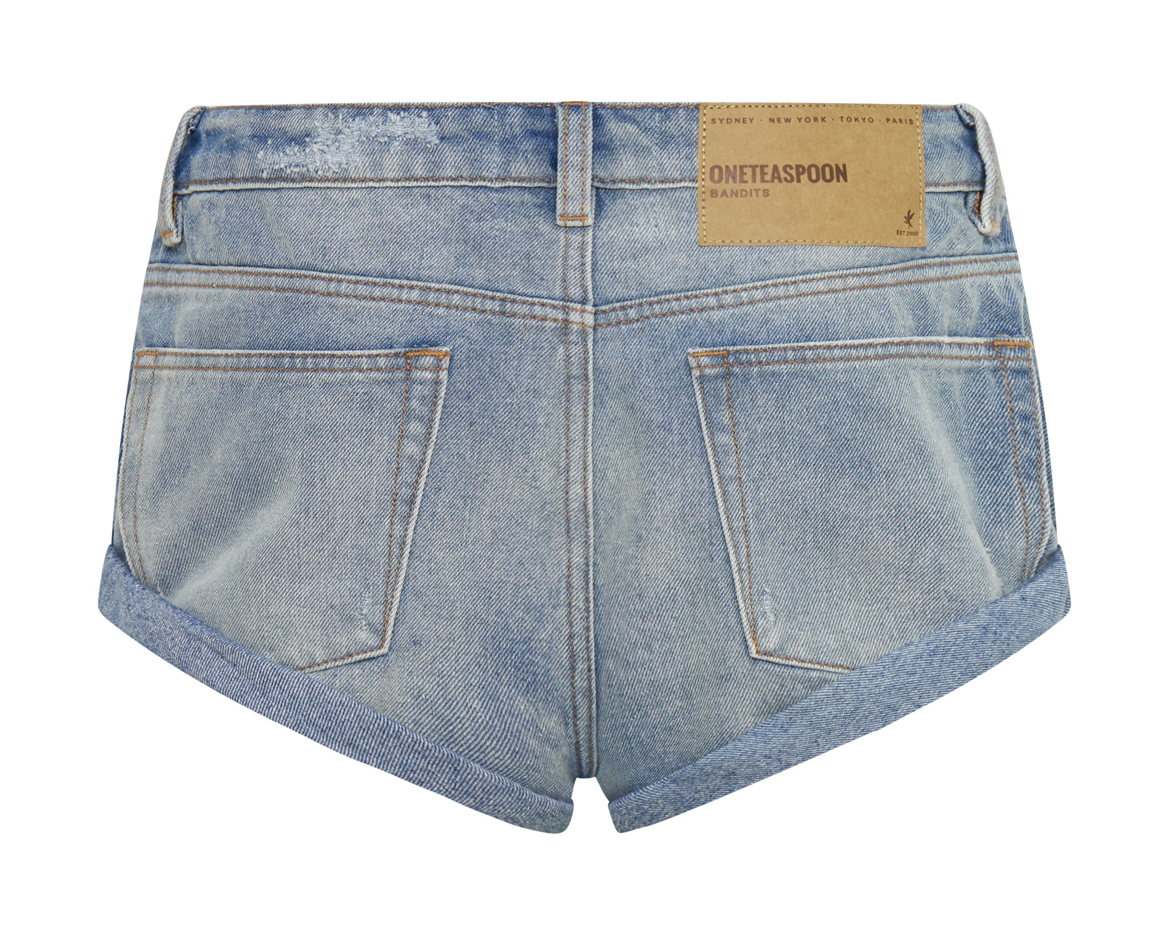 Bandits Low Waist Denim Shorts - Blue Malt