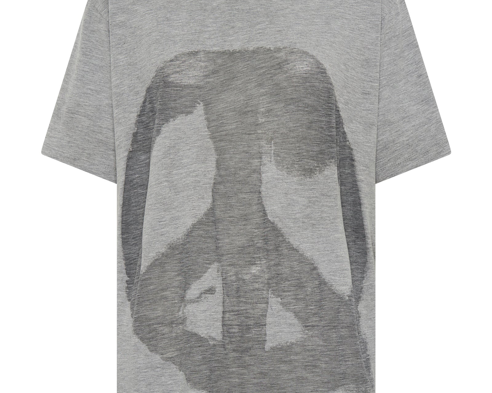 Peace Burnout Basketball Tee - Grey Marl