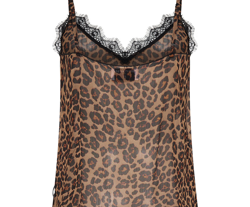 Lace Cami Top - Leopard