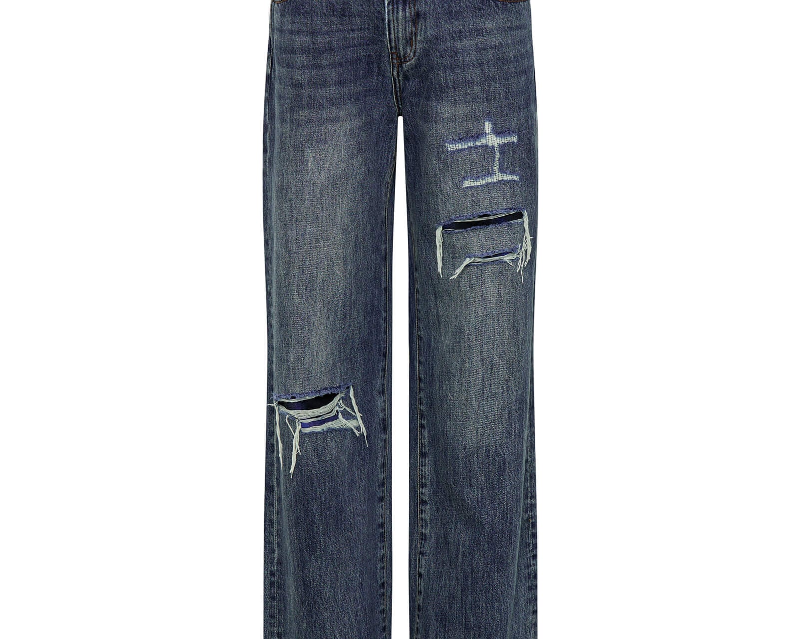 Low Riders Low Waist Wide Leg Denim Jeans - Boys Club Blue