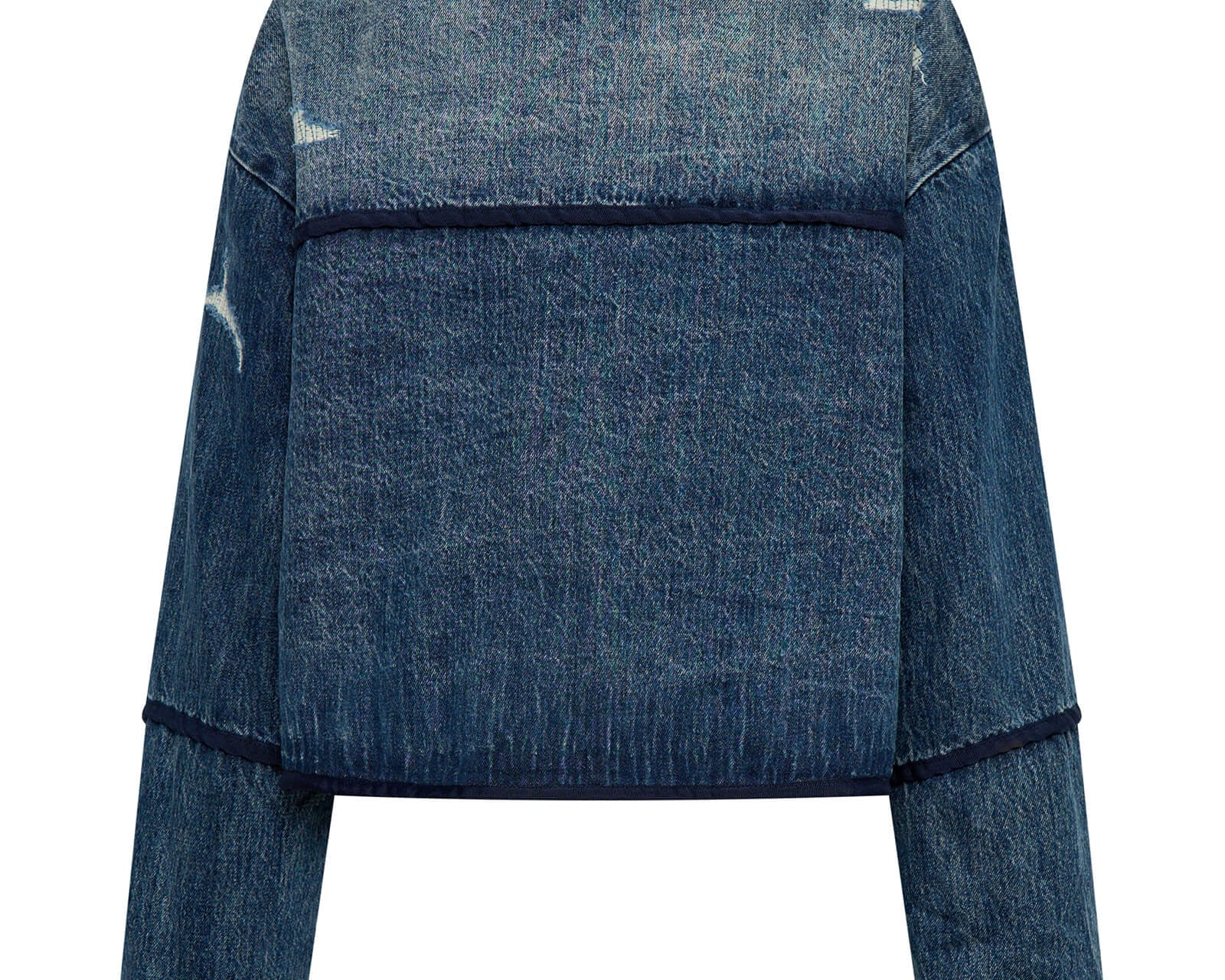 Teddy Cropped Denim Jacket - Boys Club Blue