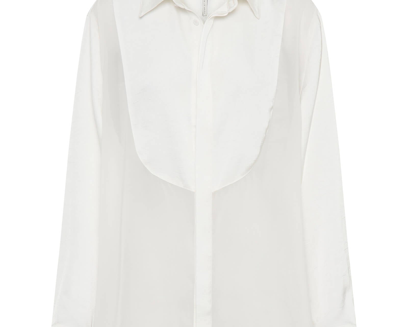 Sheer Tuxedo Shirt - White