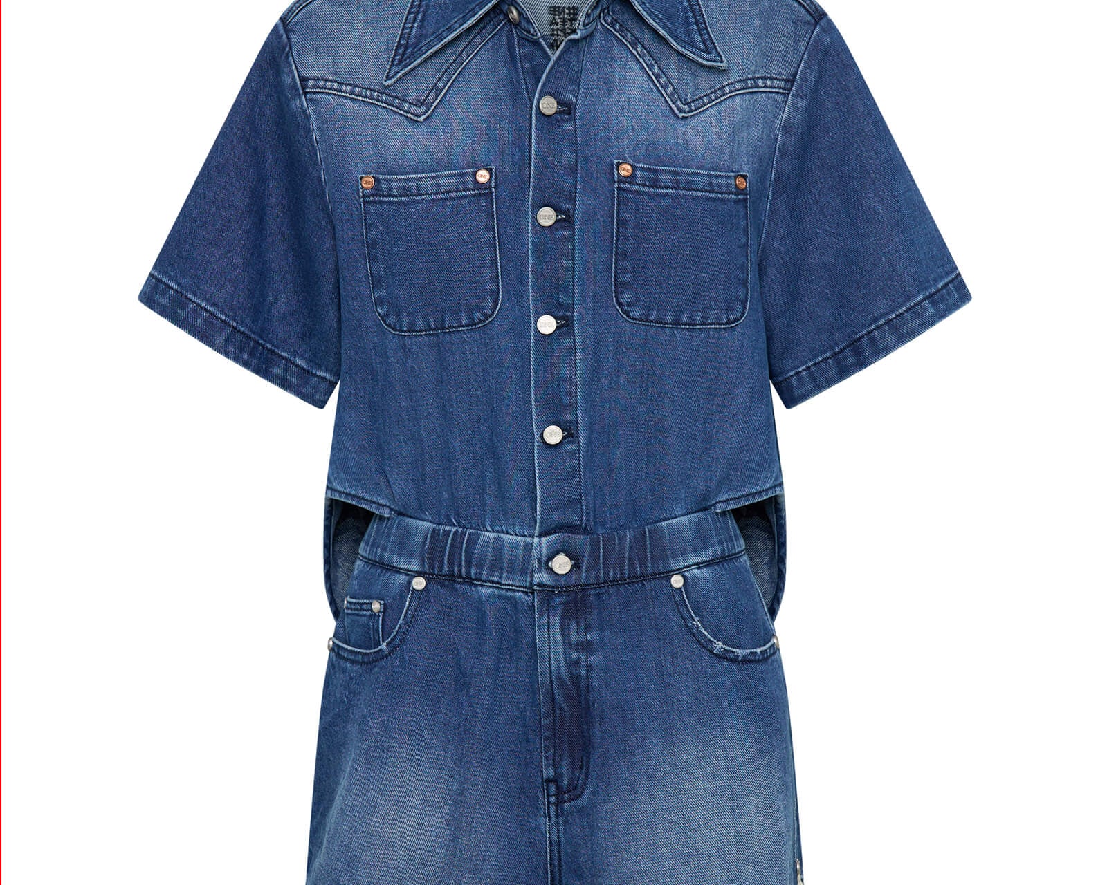 Taylor Denim Jumpsuit - Rosewood