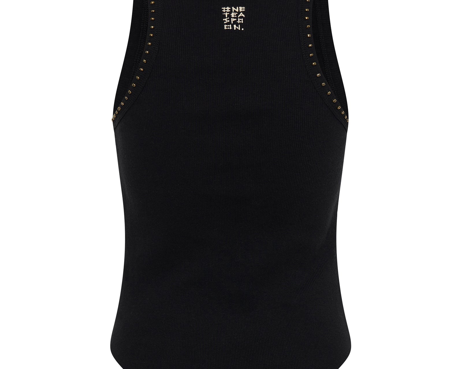 Hand Beaded Ramone Tank - Black