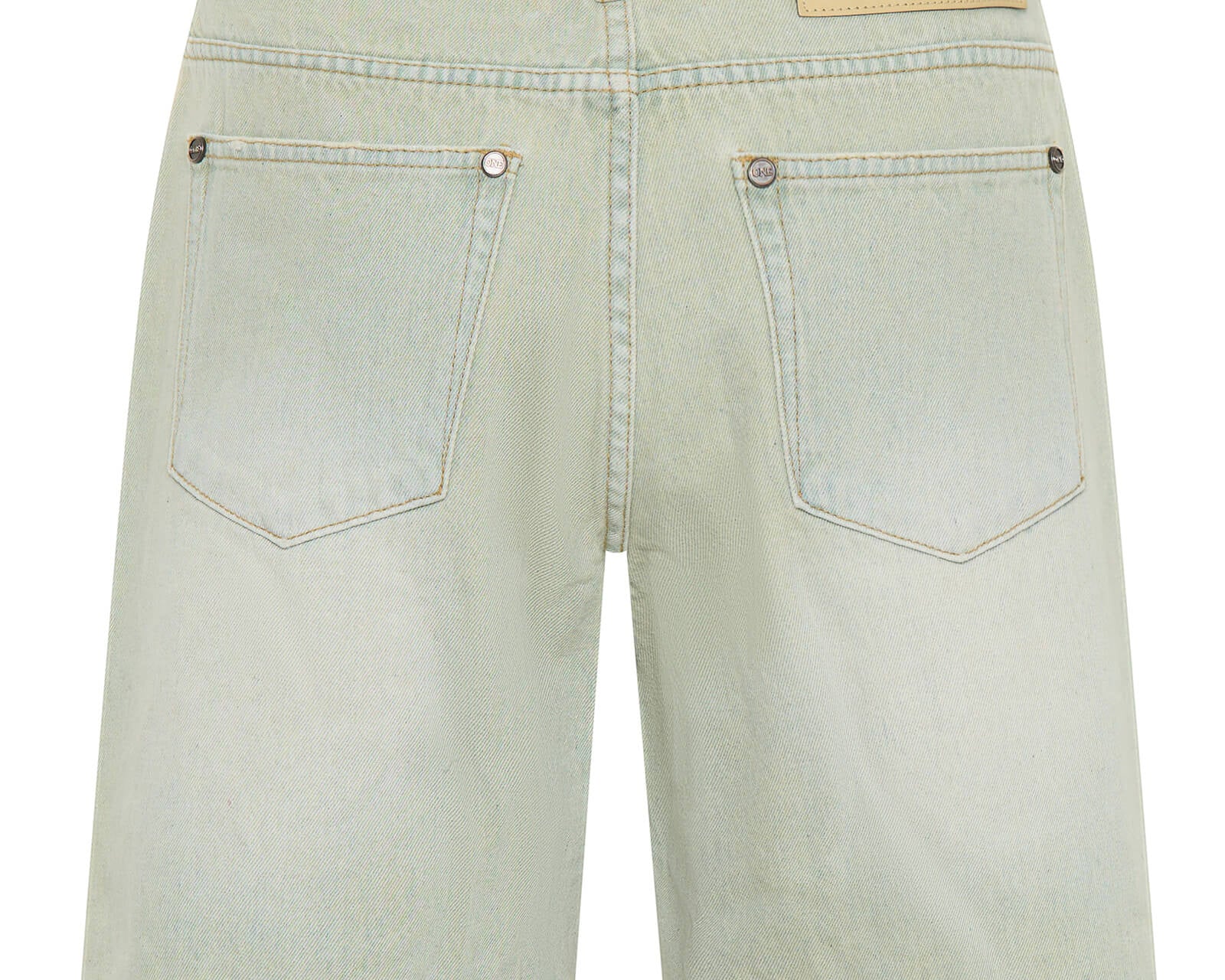 Jacksons Mid Waist Wide Leg Denim Shorts - Sundae