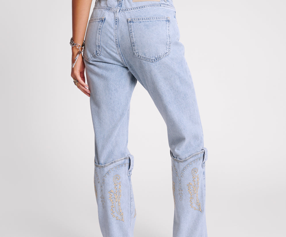 RODEO BOOTS HIGH WAIST DENIM JEANS