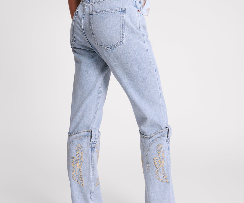 RODEO BOOTS HIGH WAIST DENIM JEANS