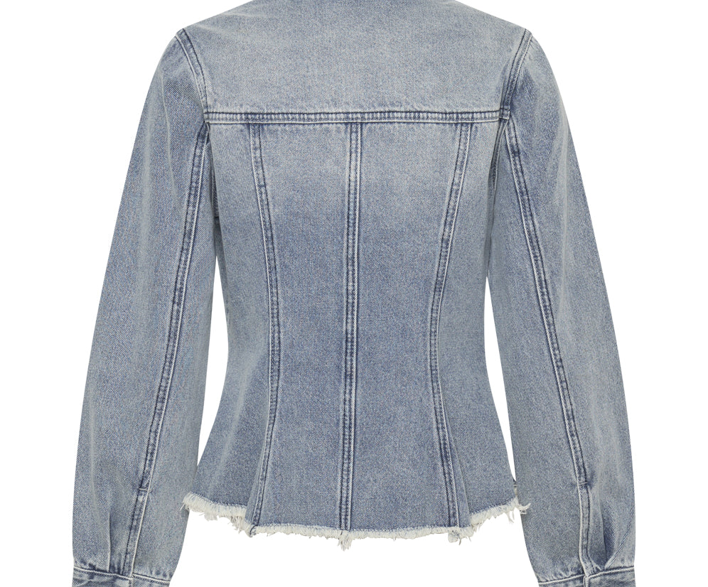 SALTY DOG PEPLUM DENIM SHACKET